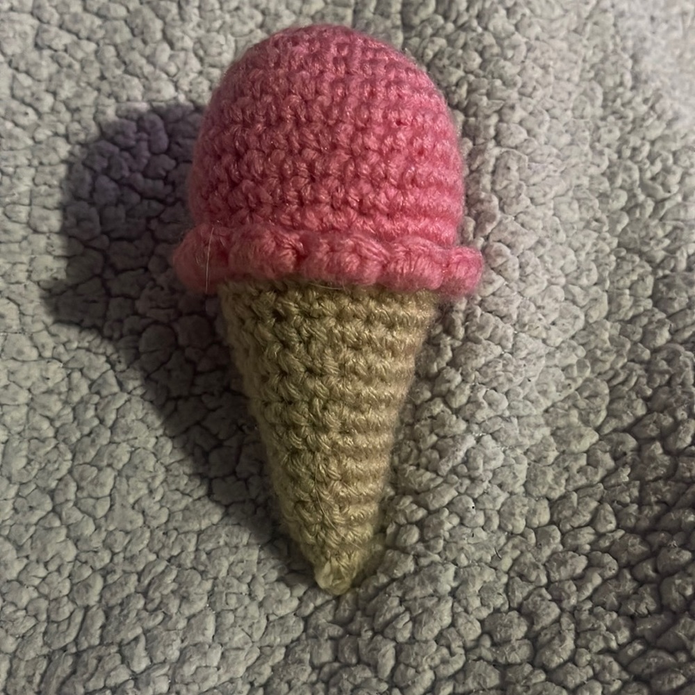Handmade Ice Cream Cone Amigurumi plush